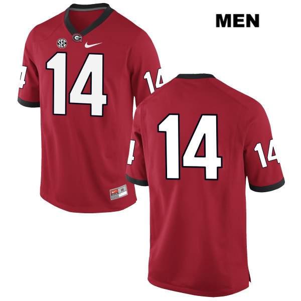 Georgia Bulldogs Men's Trey Blount #14 NCAA No Name Authentic Red Nike Stitched College Football Jersey CWR3356CD